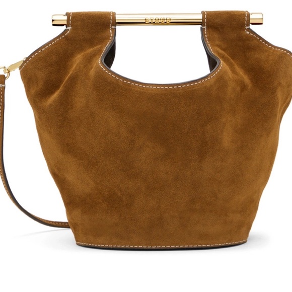 STAUD Mini Mar Tan Suede Crossbody Bag - Picture 7 of 14